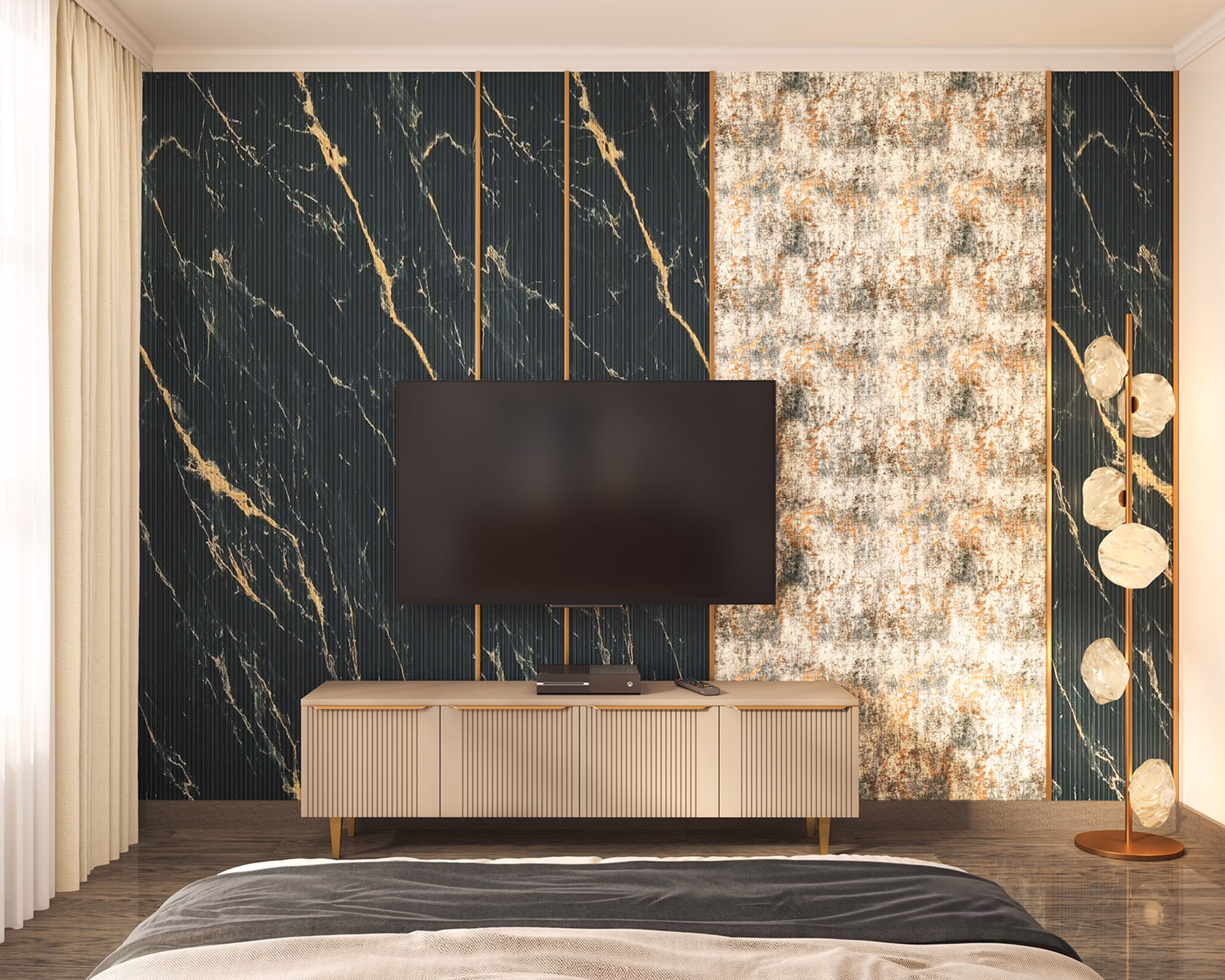 Modern Beige TV Unit